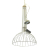 Lampa wisząca metalowa ażurowa LOFT Biała 75cm